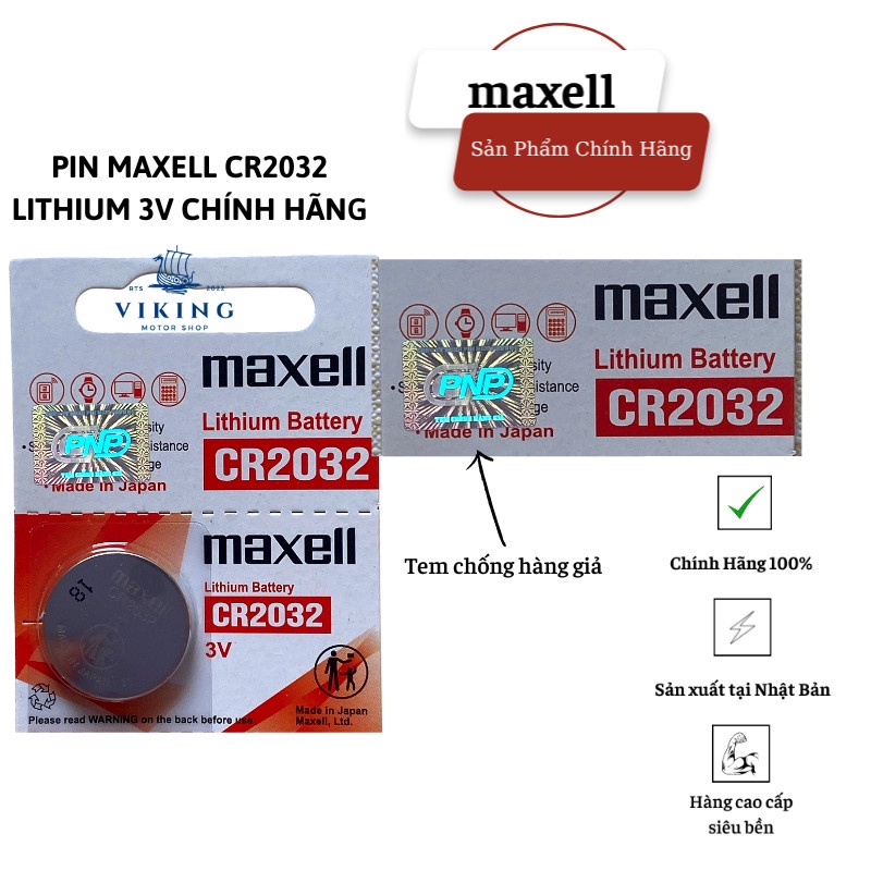 Pin cúc áo 2032 Maxell chính hãng Japan dùng cho điều khiển ô tô , xe máy FOB khóa smatky