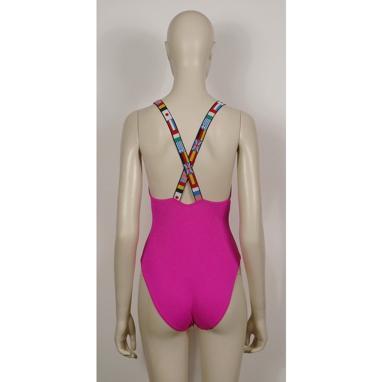 BODYSUIT CNL HỒNG NEON QUAI CỜ