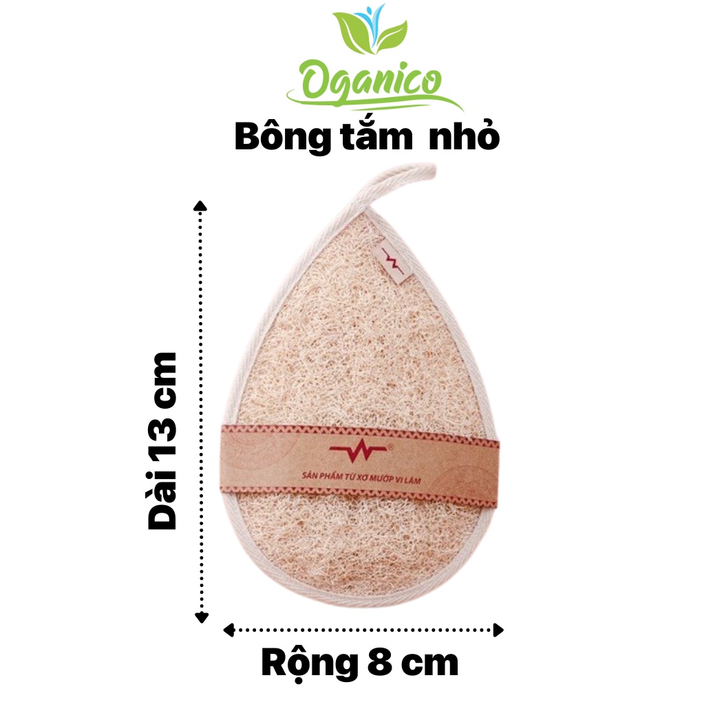 XƠ MƯỚP TẮM / ORGANIC LOOFAH / BÔNG TẮM XƠ MƯỚP TỰ NHIÊN SIZE NHỎ 8 cm * 13 cm