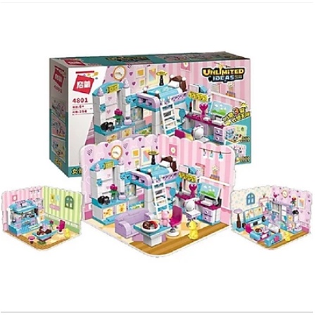 [Hàng mới về] Đồ chơi Thông minh lắp rắp Logo mô hình Nhà 3 Kiểu Ghép 194 Mảnh