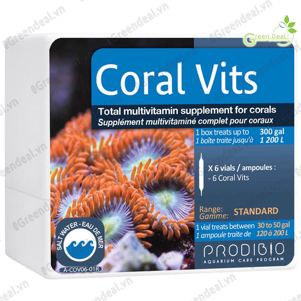PRODIBIO - Coral Vits (Lẻ 1 ống) | Bổ sung Vitamin cho hồ san hô cá biển
