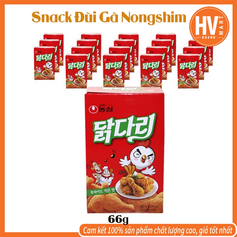 [Hàng Mới] Snack Đùi Gà Nongshim Hàn Quốc 66g. Siêu Ngon.  [농심] 닭다리 후라이드치킨맛 66G