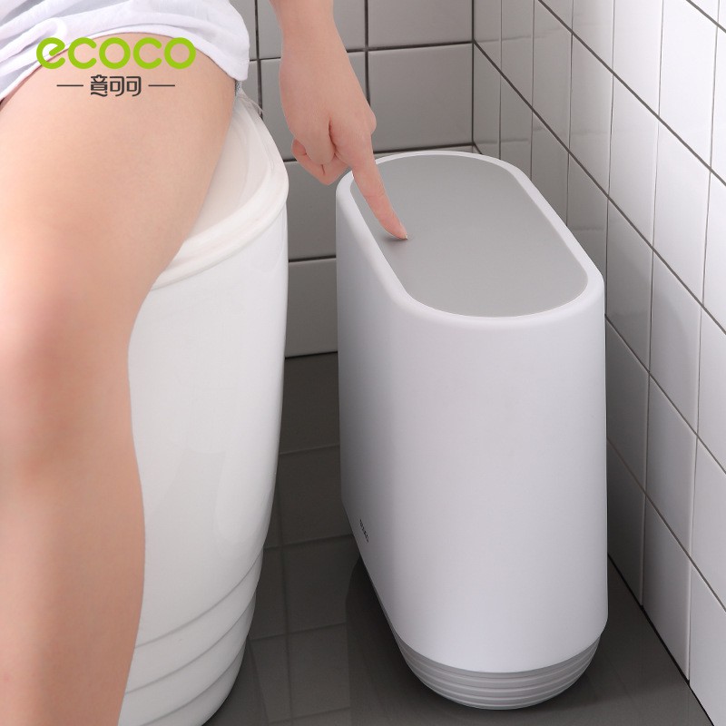 Thùng rác nhựa nhà tắm hay WC, phòng ngủ Ecoco tiện ích gọn gàng mới