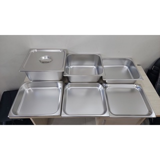 Khay gn 2/3 inox 201 có nắp, không nắp 6 kích thước