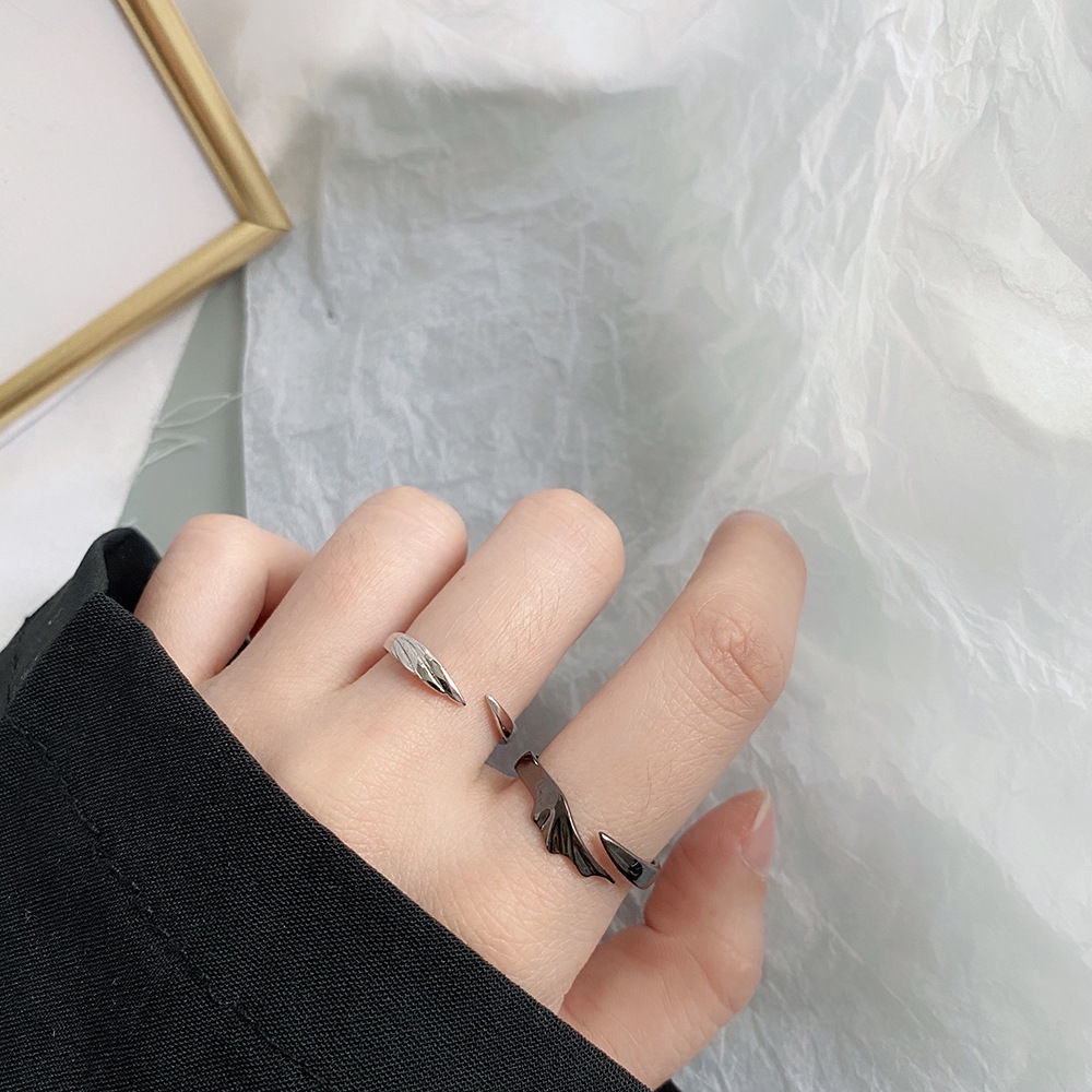 Nhẫn Thời Trang Cặp Đôi Hình Quỷ Và Thiên Thần Niche Có Thể Điều Chỉnh Kích Cỡ