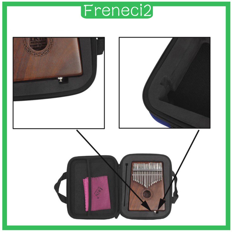 [FRENECI2] Prevent Oxidation Kalimba Case with Glove Mark Gloves Cleaning Cloth Black