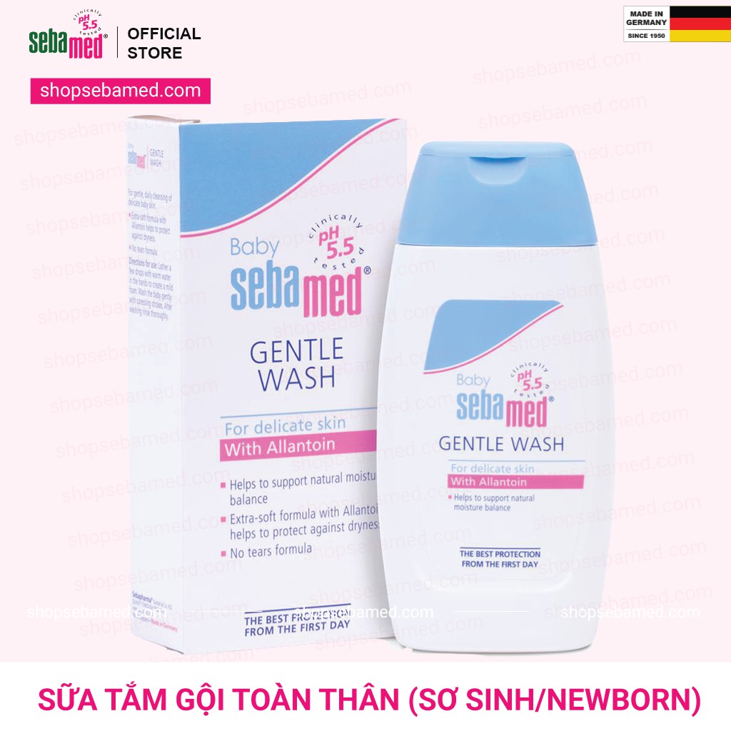 [Dược mỹ phẩm Sebamed Chính Hãng] Sữa tắm gội toàn thân cho bé newborn Sebamed pH5.5