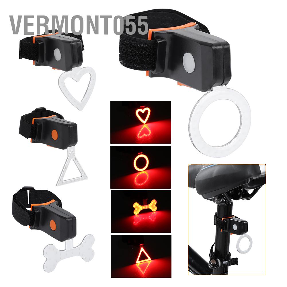 💯Có thể bán buôn😁 Đèn hậu LED chống thấm nước sạc USB màu đỏ cho xe đạp leo núi MTB 💖Hàng giao ngay💖 vermont055