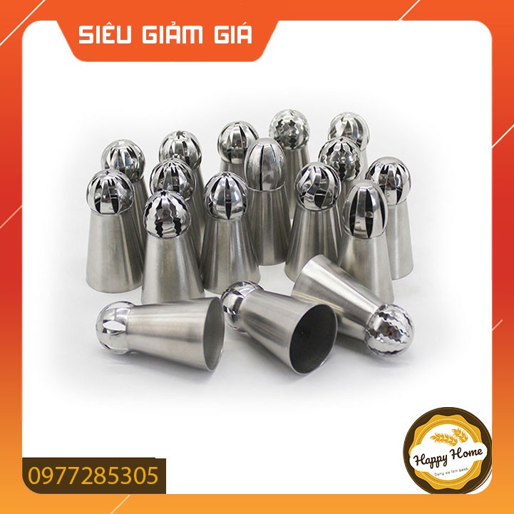Đui bắt bông kem 3D hình quả cầu bằng thép không gỉ CHẤT LƯỢNG CAO