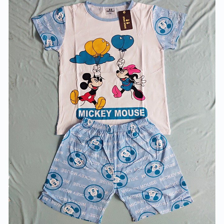 Bộ mặc nhà Lei lei cho bé gái chất thun cotton mềm mát B127