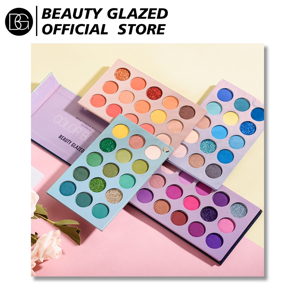 Beauty glazed Bảng Phấn Mắt Trang Điểm 60 Màu Long Lanh Tiện Dụng Chất Lượng Cao
