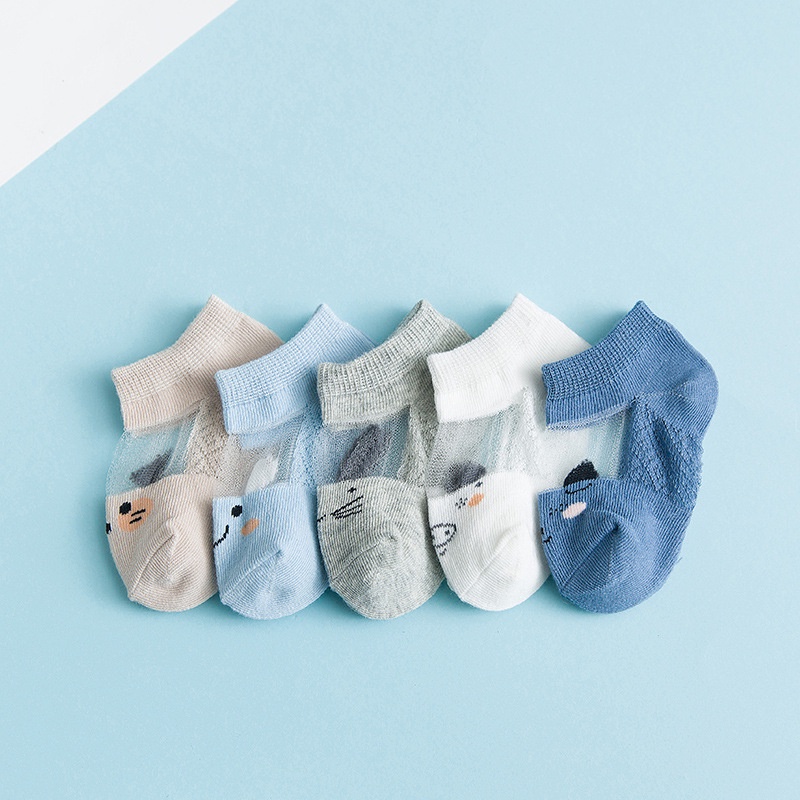 Combo 5 đôi tất cho bé từ 0-1 tuổi, COTTON thoáng khí, mềm êm, thiết kế ngộ nghĩnh dễ thương phong cách HOT