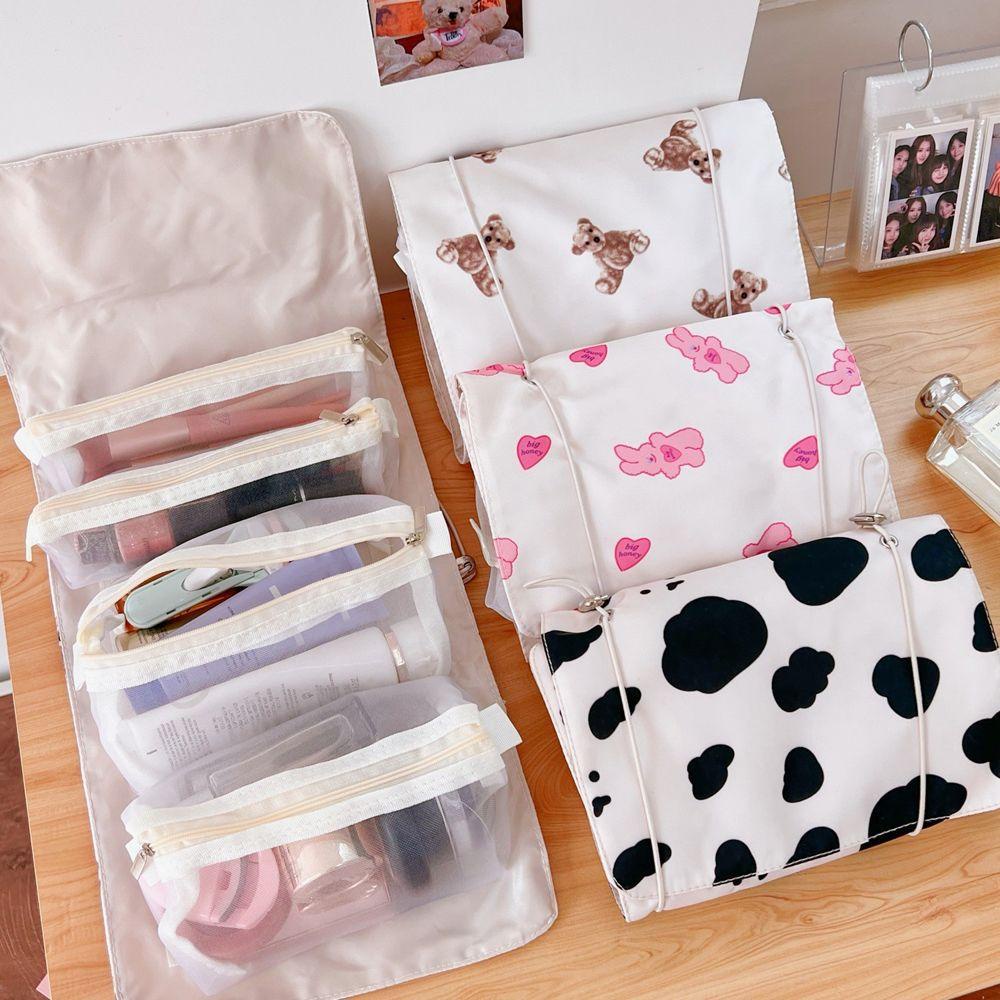 OCEANMAP Túi Đựng Mỹ Phẩm Cỡ Lớn Họa Tiết Thỏ / Gấu Đáng Yêu Tiện Dụng Mang Theo Du Lịch Cho Nữ