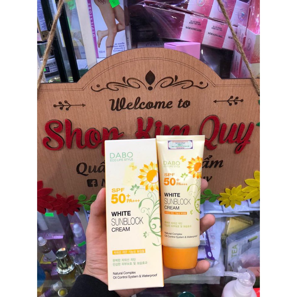 KEM CHỐNG NẮNG DABO WHITE SUNBLOCK CREAM SPF50