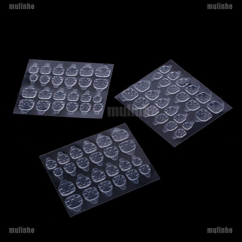 Mul❤ Set 5 Tờ / 24 Miếng Dán Móng Giả Hai Mặt