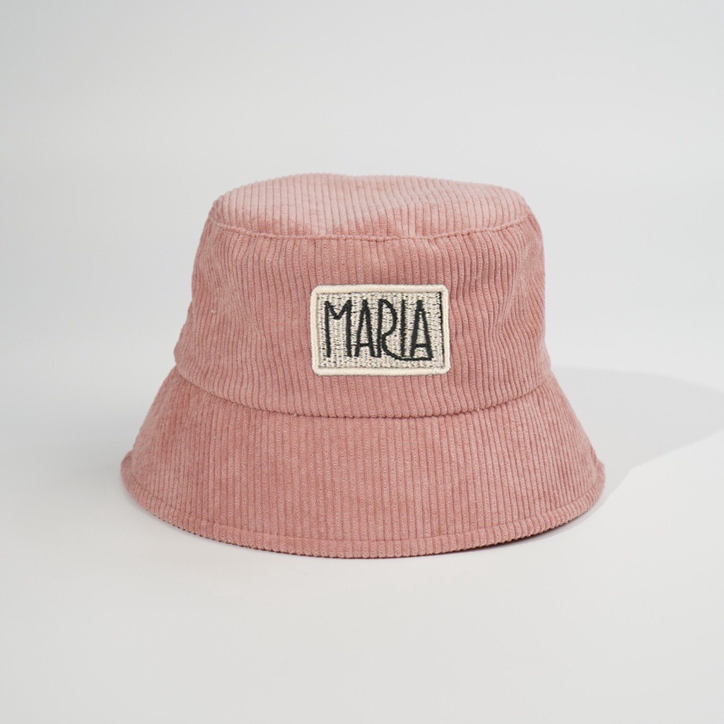 Mũ bucket vành cụp thêu chữ PromissYou chất nhung tăm cao cấp thời trang unisex nam nữ-BALOHA