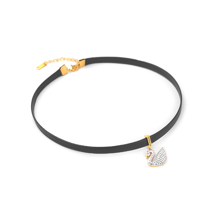 DÂY CHUYỀN TITAN CHOKER THIÊN NGA ĐÍNH ĐÁ TRẮNG TN293 SIÊU ĐẸP BỀN MÀU