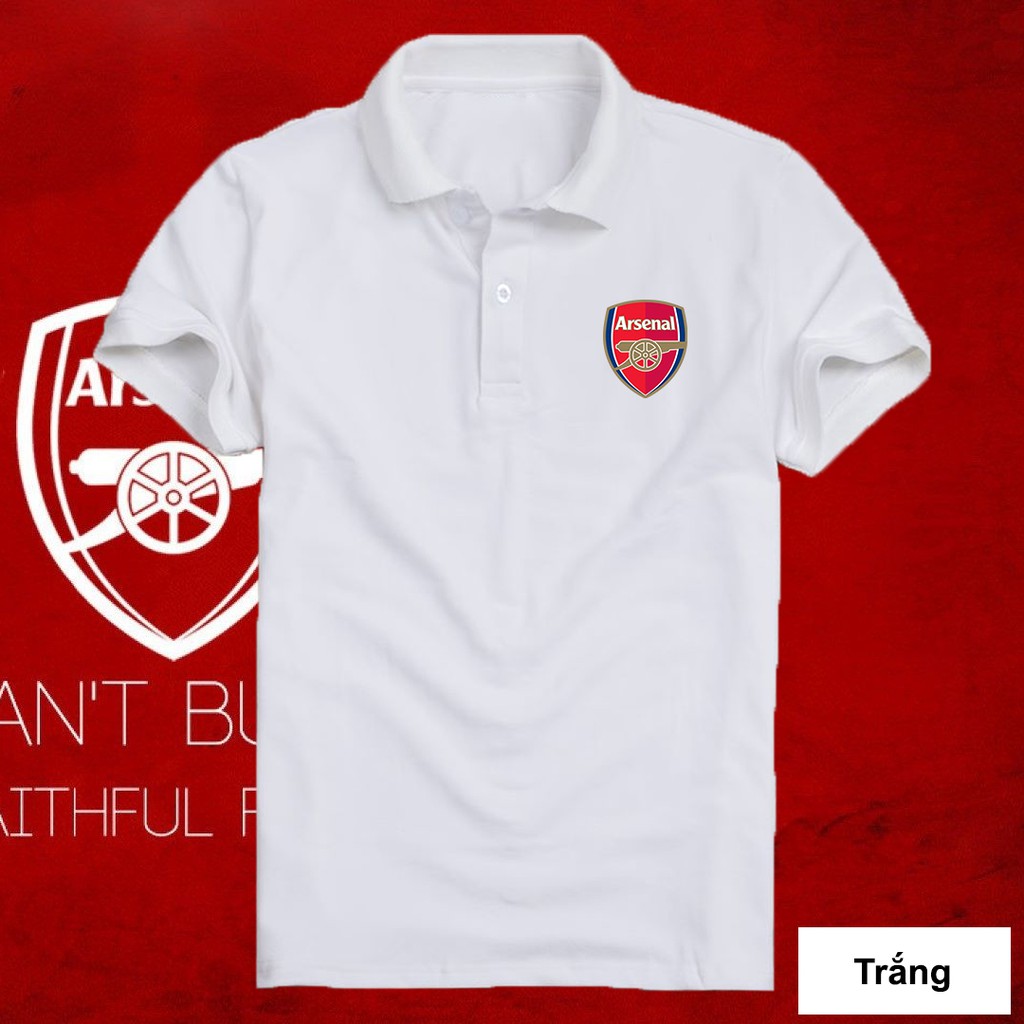 Áo thun polo cổ bẻ ngắn tay Arsenal cao cấp vải đẹp không bông xù trẻ trung sang trọng