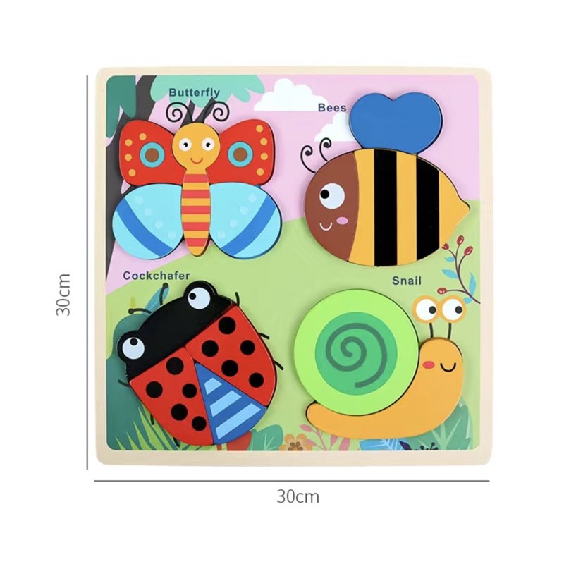 XẾP HÌNH BẢNG GỖ lắp ghép hình con vật cho bé giúp bé phát triển tư duy-Bond& Kids