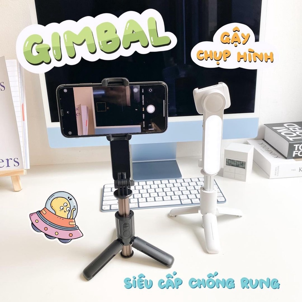 Gậy Chụp Ảnh Tự Sướng Bluetooth Chống Rung GIMBAL Quay Phim Chụp Ảnh Tự Sướng 3 Chân Đỡ