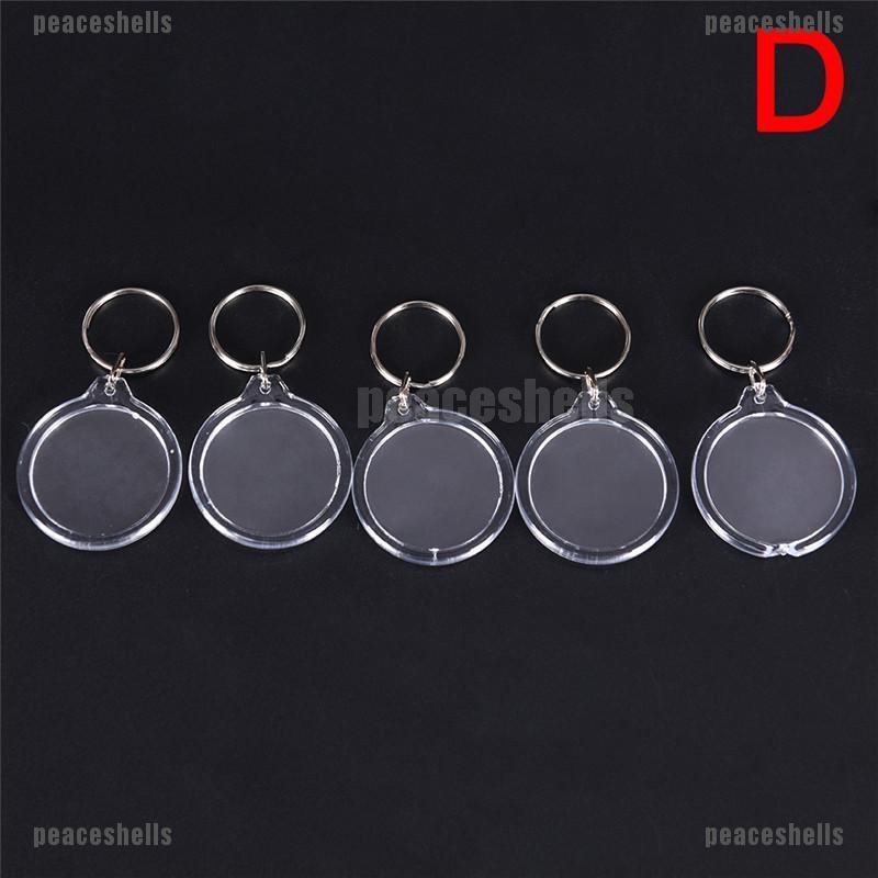 Set 5 Móc Khóa Khung Ảnh Trong Suốt DIY