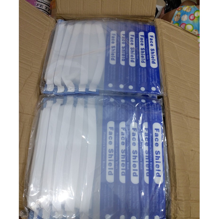Tấm Che Mặt FACE SHIELD Tấm Bảo Hộ Phòng Dịch màu trắng trong suốt không trầy