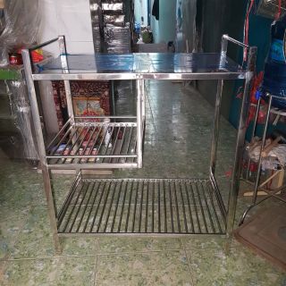 Kệ bếp gas đôi inox 201