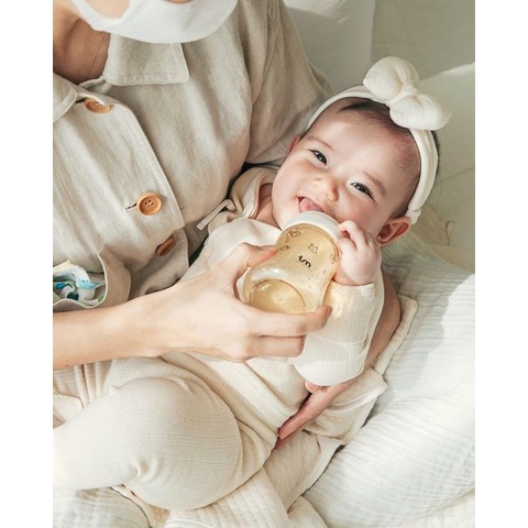 Bình hút Tovi and Molly , Bình hút Thỏ - Sóc 180ml/280ml Hàn Quốc chính hãng