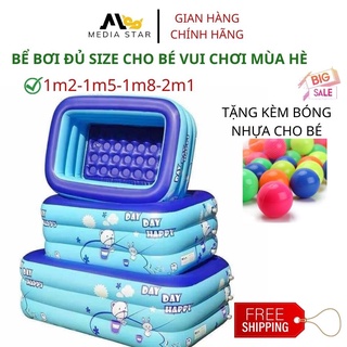 Bể bơi phao tại nhà cho bé, hồ bơi 3 tầng cho bé,hồ bơi mini siêu dày, chống trượt,bảo hành 1 đổi 1 toàn quốc