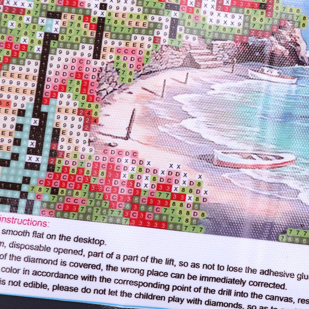 Bộ tranh đính đá 5D tự hoàn thành họa tiết phong cảnh biệt thự bên bờ biển tự nhiên | BigBuy360 - bigbuy360.vn