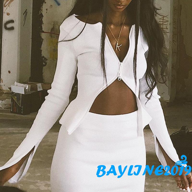 Áo Croptop Tay Dài Thiết Kế Hợp Thời Trang Cho Nữ