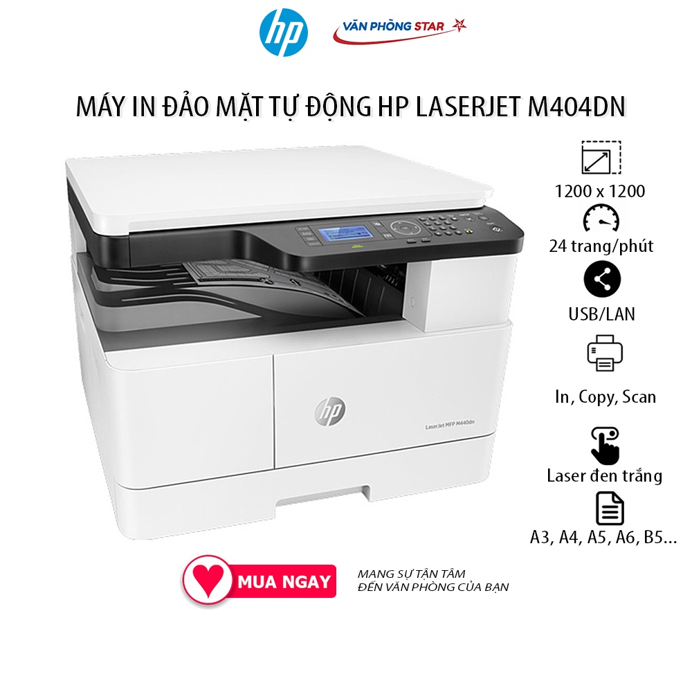 [FREESHIP] Máy in đa chức năng HP LaserJet M440dn in 2 mặt tự động tốc độ 24 trang/phút, độ phân giải 1200 x 1200