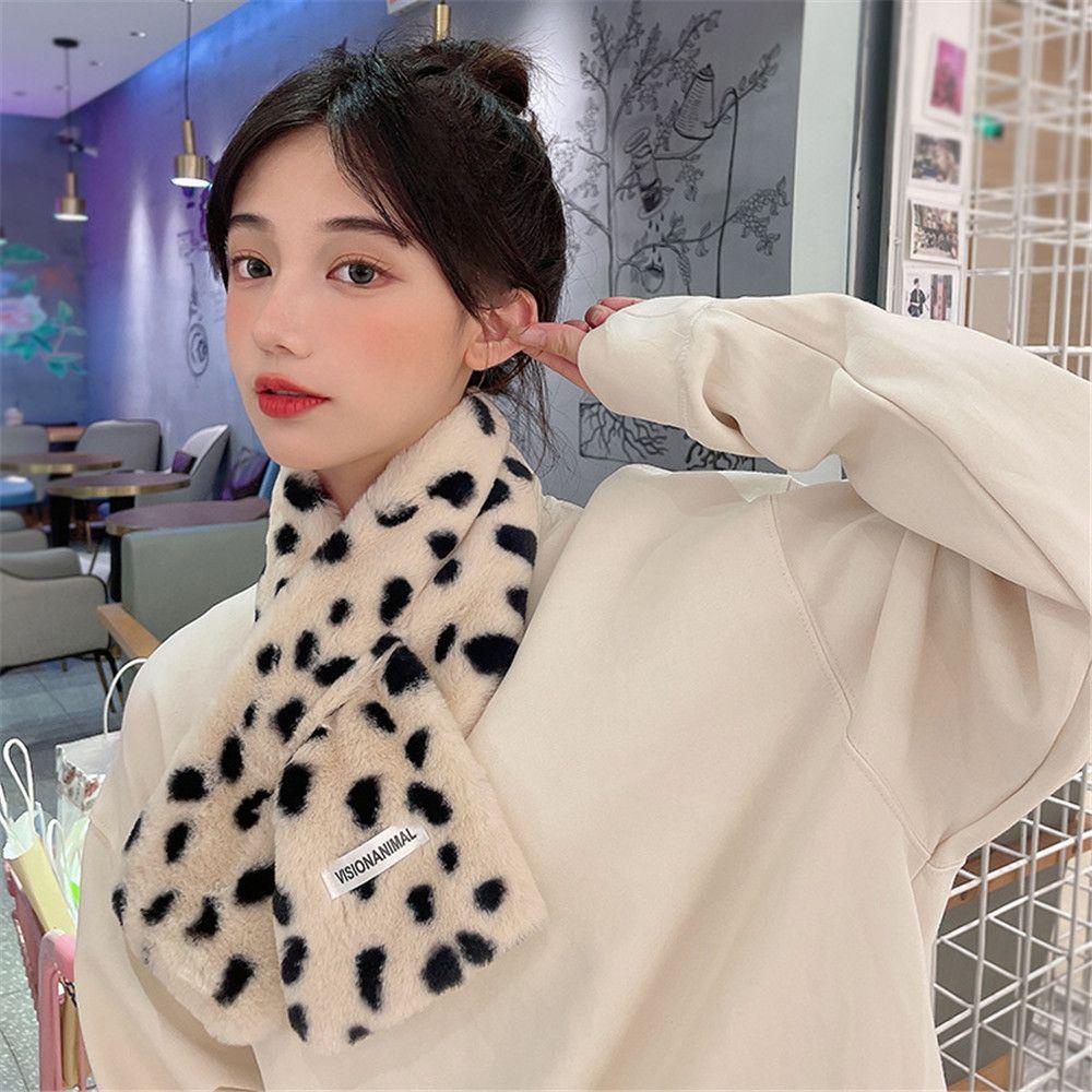 NIUYOU Khăn Choàng Lông Dày Ấm Áp Họa Tiết Da Báo Dễ Phối Đồ
