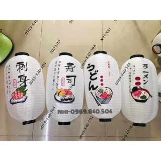 Combo 4 cái 50x25cm- rẻ Nhất TP HCM- Lồng đèn vải Nhật Bản-Vẽ Họa Tiết lễ Hội Lồng đèn