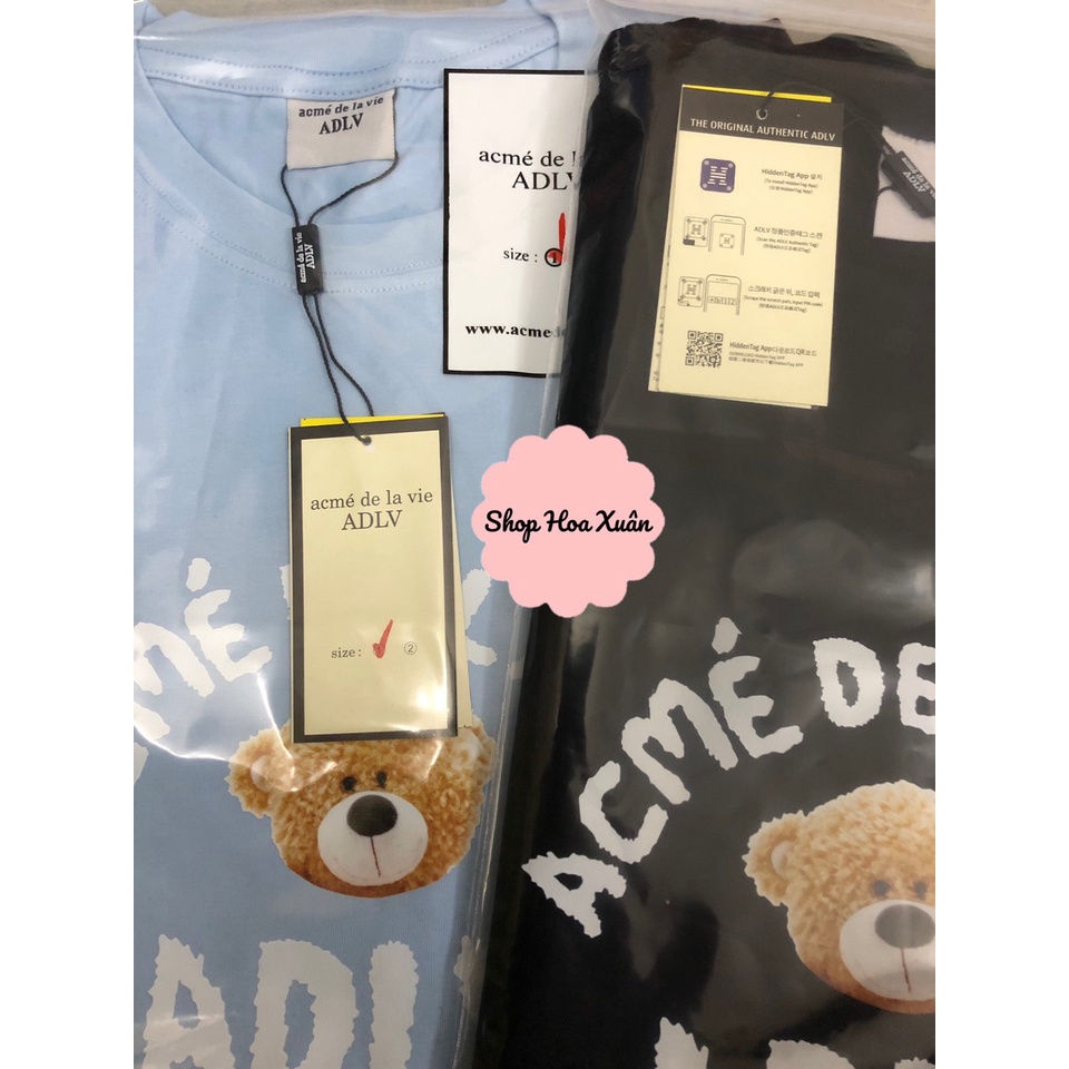 Áo thun ADLV nam nữ hình gấu unisex form rộng, áo phông nam nữ  fulltag, túi zip chất cotton