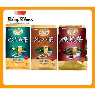 Trà giảm cân lá ổi, trà giảm cân diếp cá, trà giảm mỡ bụng genpi orihiro guava tea nhật bản 60 gói