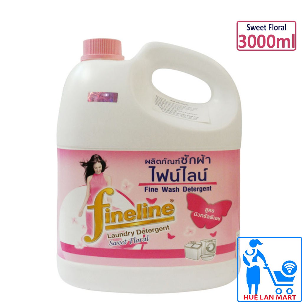 Nước Giặt Xả Đậm Đặc Fineline Sweet Floral Chai 3000ml (Fineline Hồng)