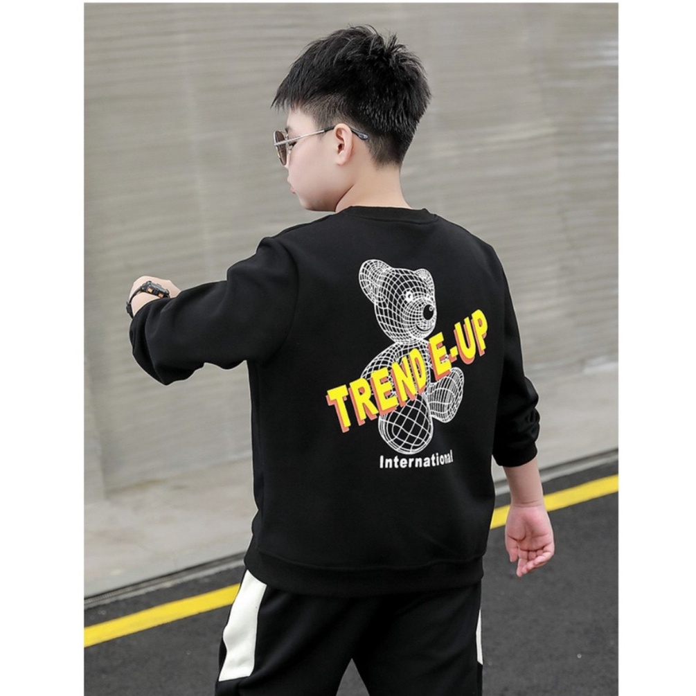 Set bộ quần áo thu đông cho bé trai 14-45kg  mẫu TOMO . Chất liệu đẹp, đường may kỹ. MA101