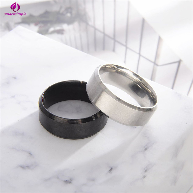 Nhẫn thép không gỉ SS dạng nhám dành cho nam