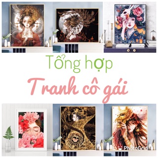 Tranh tô màu theo số ll cô gái ll