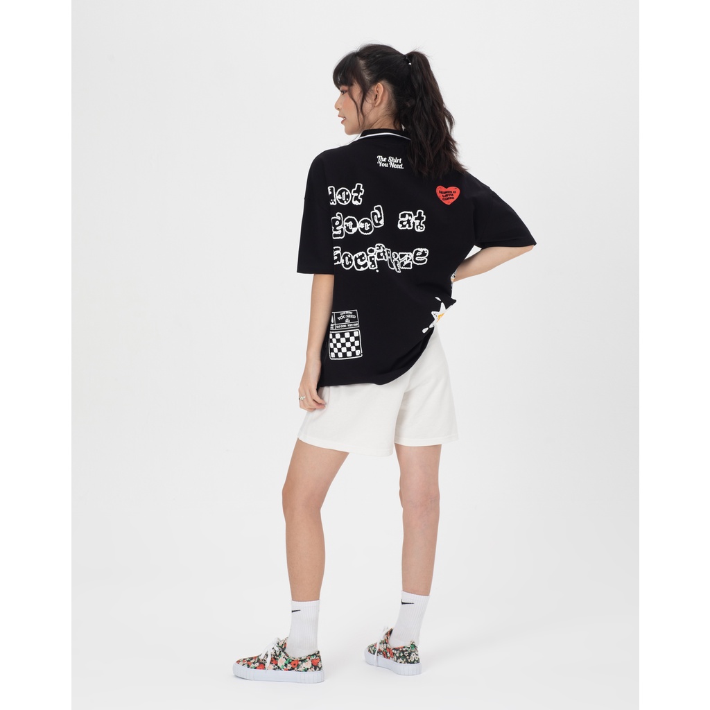 Áo Polo TSUN Lit Mascot - Black - Unisex