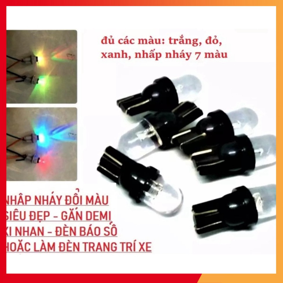 Đèn Led Xi Nhan 7 Màu Nhấp Nháy Dùng Để Làm Xinhan hoặc Demi Chân T10  Có Video Chi Tiết