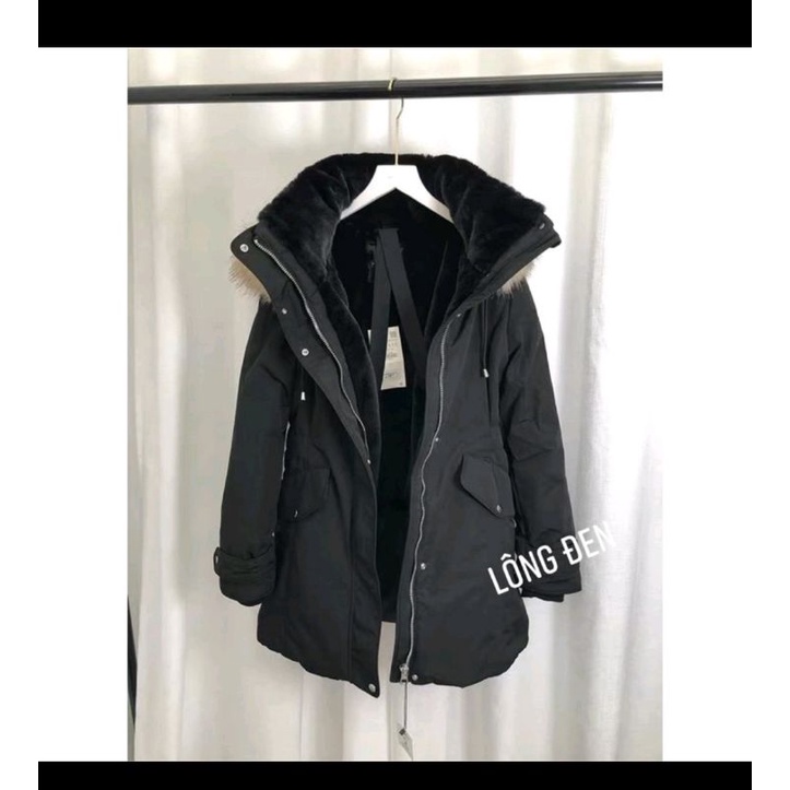 Áo parka zr dư xịn mẫu 2020 lót lông đen siêu đẹp