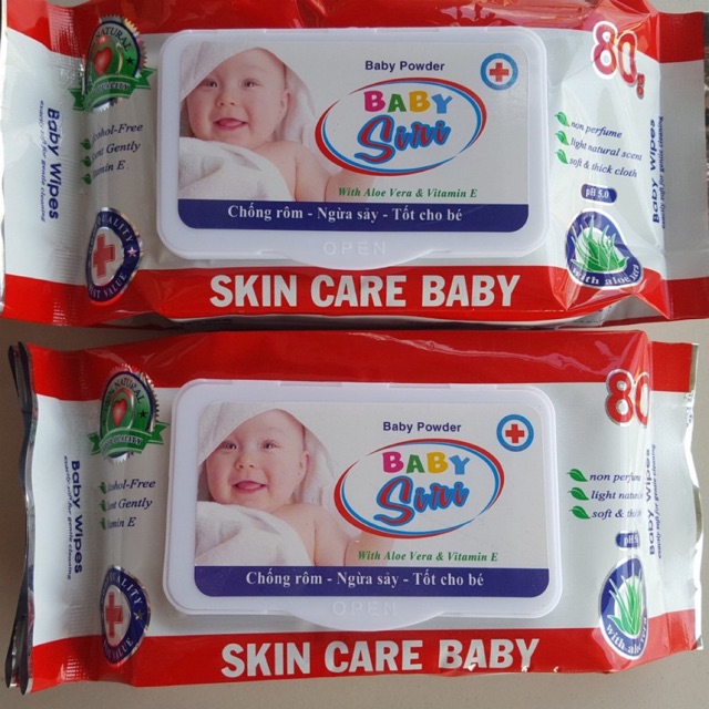 Khăn Giấy Ướt Baby 300 gr/ gói 80 tờ