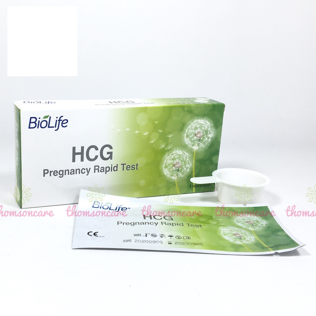 Que thử thai thế hệ mới HCG Biolife - test thai nhanh, chính xác, giao hàng kín đáo, che tên