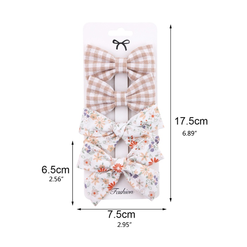 Set 4 Kẹp Tóc Hình Nơ Dễ Thương Cho Bé Gái