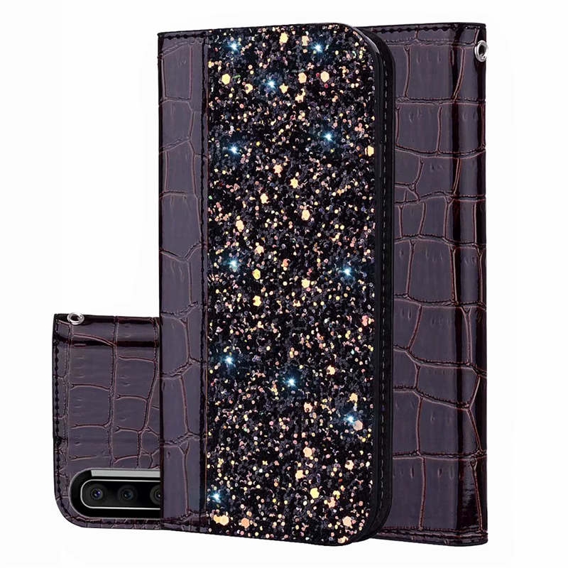 Leather Flip Glitter Bling Case Sony Xperia 10 Plus XA2 L2 L1 L3 XZ1 XZ2 XZ3 XZ4 Wallet Cover Sony Xperia10 10Plus Cases