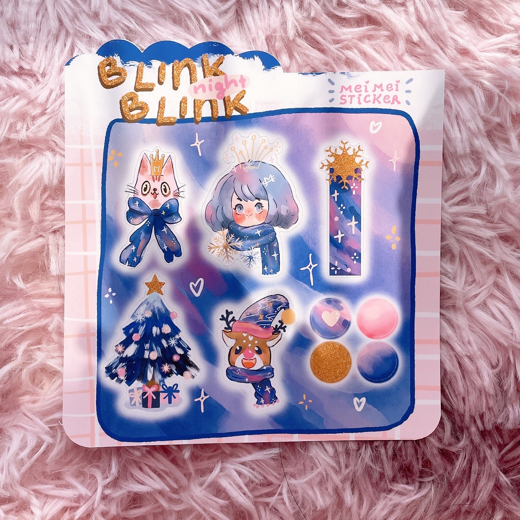 Blink Blink Night - Christmas Sticker Kim tuyến - Meimei Sticker