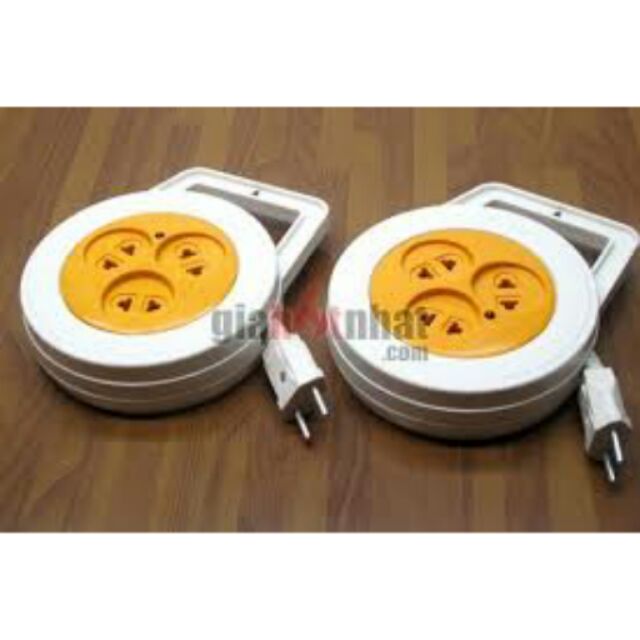 Ổ CĂM ĐIỆN XOAY TRÒN 3 LỔ CẮM, DÂY 8M