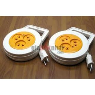 Ổ CĂM ĐIỆN XOAY TRÒN 3 LỔ CẮM, DÂY 8M